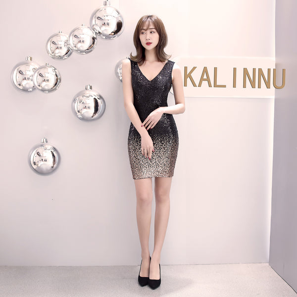 0Banquet evening dress sexy long company annual meeting host hip-wrapped short dress skirt woman