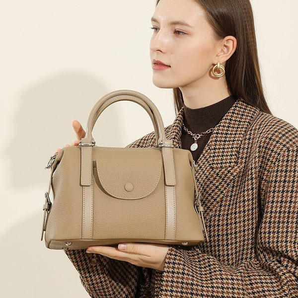 Bolso versátil de piel para uso diario, bandolera de hombro, nuevo bolso texturizado 2025