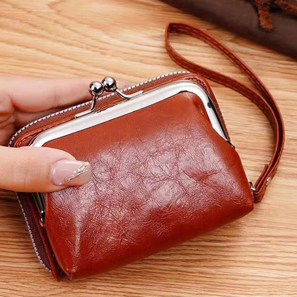 Bolso de cambio pequeño y ligero, mini billetera multitarjeta para mujer, dinero corto.
