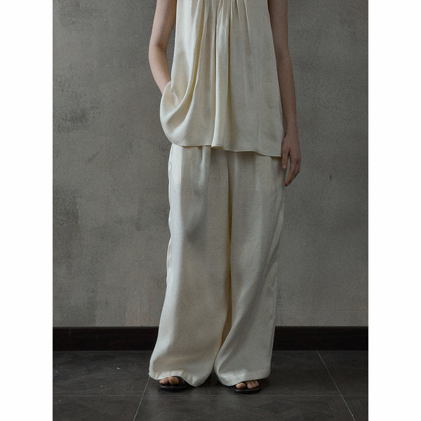 Pantalones casuales Sailijing con cintura elástica para primavera y verano, nuevos, versátiles, cómodos, de pierna ancha, M8587 