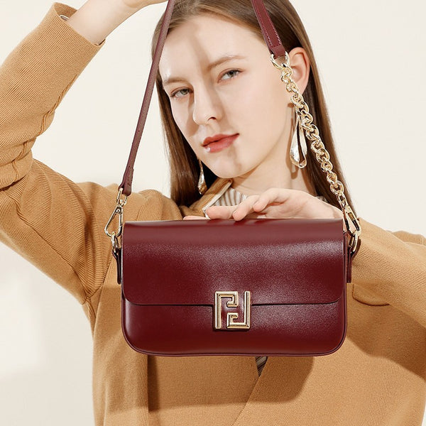 Bolso de mujer temperamento nuevo bolso de hombro de cuero pequeño cuadrado bolso de mano para mujer debajo del brazo