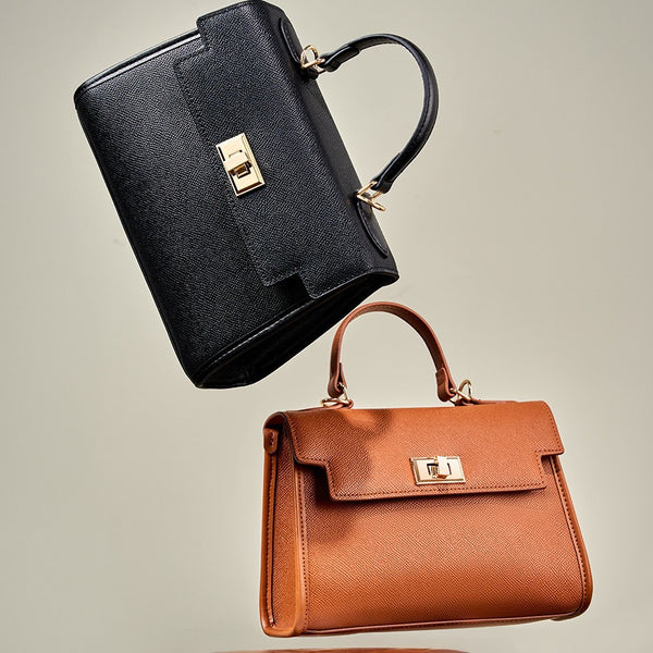 Bolso clásico para mujer, popular, nuevo y versátil, bolso de hombro de piel de vaca, moderno bolso de mensajero de mano retro.