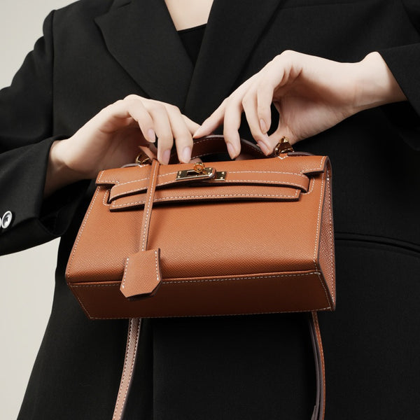 Bolso bandolera de piel para mujer, de primavera y verano, nuevo y versátil mini bolso Kelly.