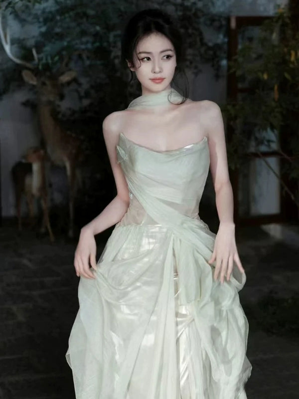 Evening dress skirt women 2025 new high-end light luxury niche wedding dress birthday adult  engagement toast