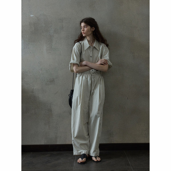 Mono de algodón Tencel lavable, primavera y verano, nuevo, versátil, para uso diario, de manga corta, para mujer M8614 