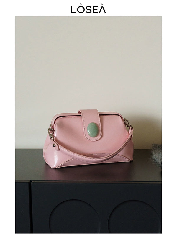 LOSEA Original "Turquoise" Oriental Aesthetics Dongling Stone Doctor Bag Women's Small Bag  New Shoulder Bag