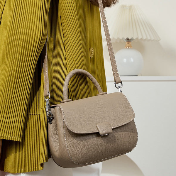 Bolso de cuero de primera calidad para mujer, bandolera, bolso popular, nuevo, portátil, bolso de mujer, bolso de sillín de piel de vaca de primera capa