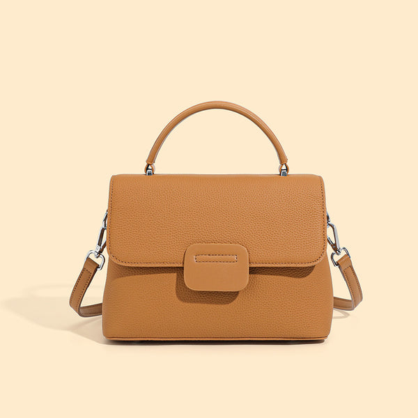 Classic retro shell bag popular new first-layer cowhide shoulder messenger bag casual women's bag