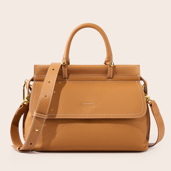 Bolsos de mujer de gran capacidad estrictamente seleccionados, bolsos de piel de vacuno de primera capa, nuevos y populares bolsos de mensajero de hombro, maletines de cartero de piel auténtica