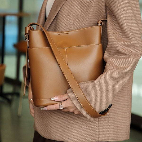 Bolso de mano informal de piel para mujer, bolso de mano de gran capacidad, bolso de mano versátil, bolso de mano para primavera y verano