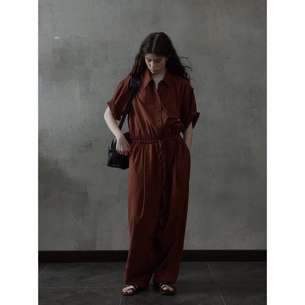 Mono de algodón Tencel lavable, primavera y verano, nuevo, versátil, para uso diario, de manga corta, para mujer M8614 