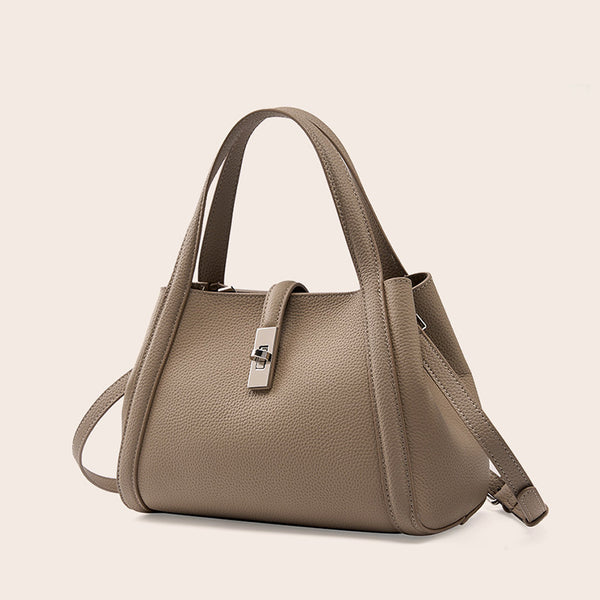 Bolso de mano de piel de vaca de primera capa de gran capacidad, nuevo bolso de mano, bolso de cesta para verduras, bolso de mensajero portátil para el hombro