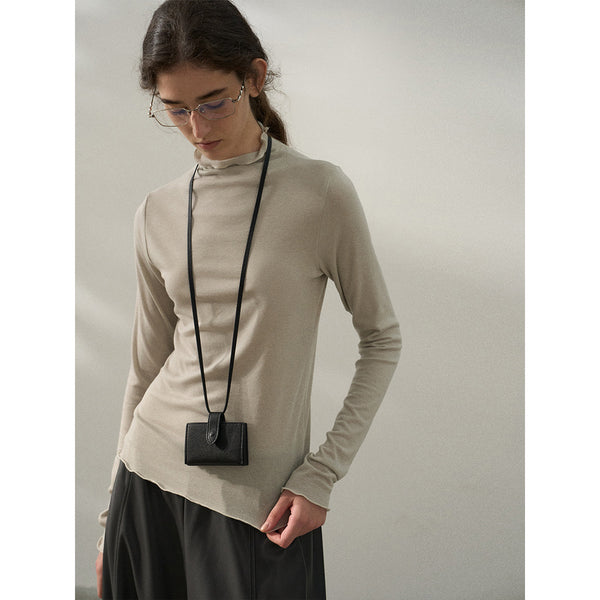 [Knowledge] Soft and skin-friendly Tencel wool blended front and rear two wear knitted versatile pullover top women's M7191