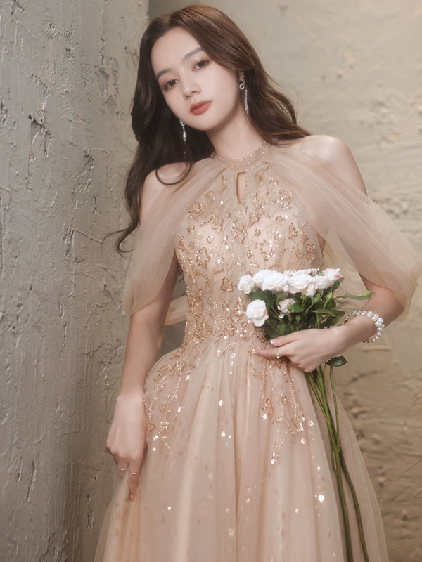 Evening dress skirt women 2025 new high-end light luxury niche  wedding dress birthday adult engagement toast