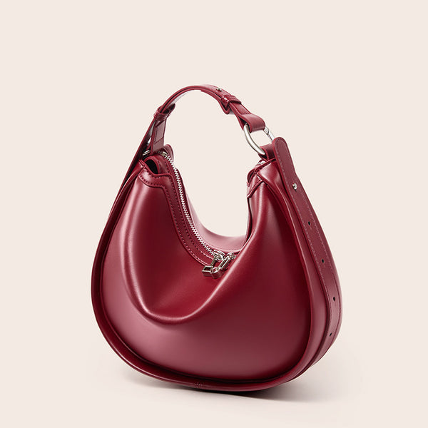 Bolso de hombro simple retro de un solo hombro con diseño de nicho, bolso de media luna, popular bolso de mujer nuevo y de moda para otoño e invierno.