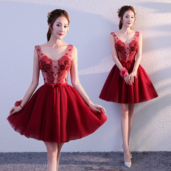 Banquet evening dress popular new small dress short party party small dress performance female bride toast